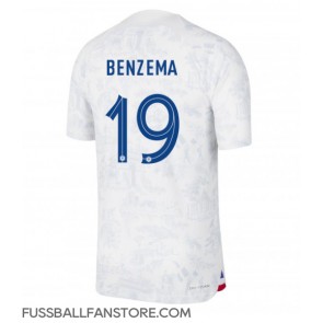 Frankreich Karim Benzema #19 Replik Auswärtstrikot WM 2022 Kurzarm